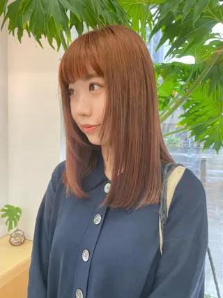 ミディアム カラー 垢抜けボブ/SAHO /OAK溝の口のヘアスタイル