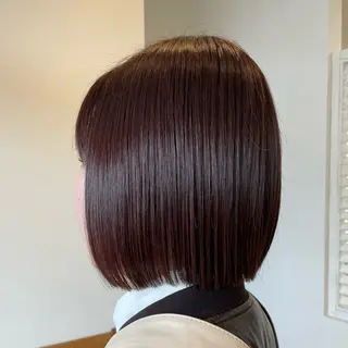 ミディアム カラー 安部 美里のヘアスタイル