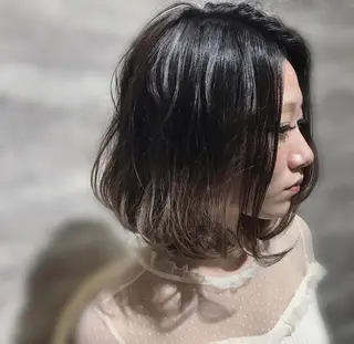 ミディアム カラー ケアブリーチ /髪質 改善/古橋圭史郎のヘアスタイル
