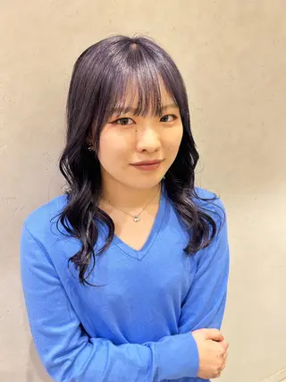 セミロング カラー ヘアアレンジ レイヤー/インナー カラー🦋ルイのヘアスタイル