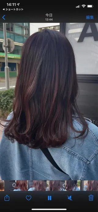セミロング カラー 久保田 千尋のヘアスタイル