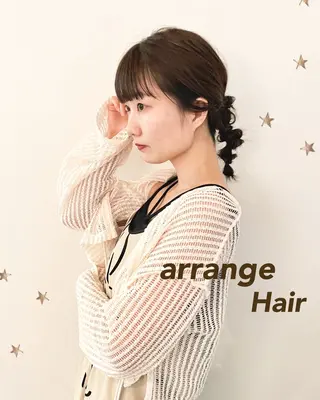 セミロング ヘアアレンジ 市川 千夏のヘアスタイル
