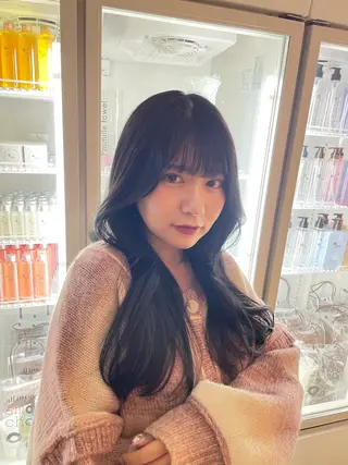 セミロング カラー KOGA／ パーマモデル募集のヘアスタイル