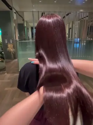 ロング 中村 美穂のヘアスタイル