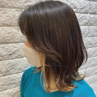 ミディアム カラー 艶感🫧透明感カラー YUKARIのヘアスタイル
