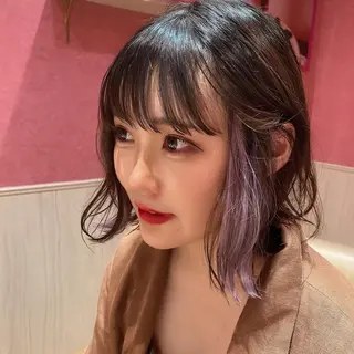 ミディアム カラー 渋谷/ボブ×髪質改善 輝来のヘアスタイル