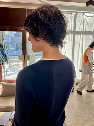 ショート パーマ 小日向 沙織のヘアスタイル