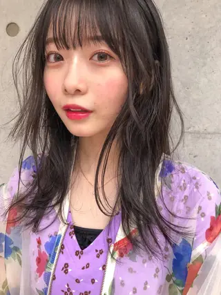 セミロング nessヤマサキ リュウタのヘアスタイル
