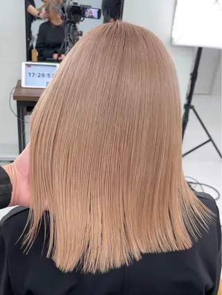 セミロング カラー 俊 介のヘアスタイル