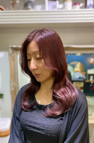 セミロング カラー ヘアアレンジ Narumi 🧚‍♂️のマツエク・マツパデザイン