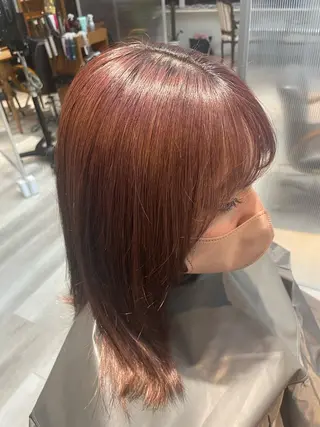 ミディアム Lisa/wｶﾗｰ /ﾃﾞｻﾞｲﾝｶﾗｰのヘアスタイル