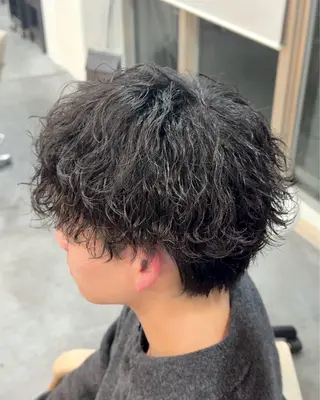 ショート パーマ メンズ 井ノ本 成海 / カラー/縮毛矯正のヘアスタイル