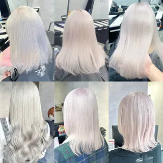 ミディアム カラー ブリーチ&エクステ 🥀ケアカラー特化のヘアスタイル