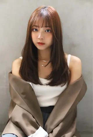 ロング カラー marfe天王寺 髪質改善/メンズのヘアスタイル