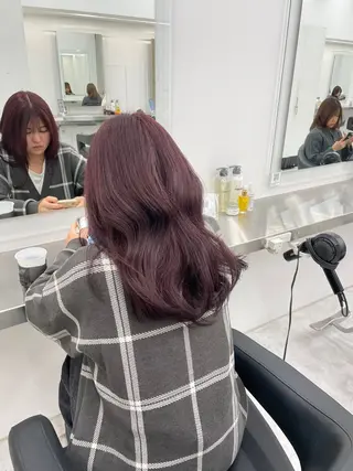ロング カラー 中韓レイヤー/ ブラウン🤎はやとのヘアスタイル