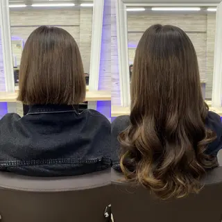 セミロング カラー ヘアアレンジ LAVENDIA 初音のヘアスタイル