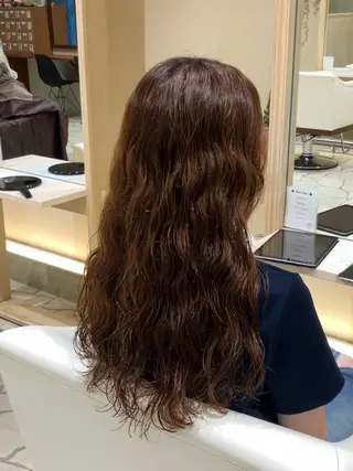 ロング カラー パーマ 久野紗愛 【髪質改善　艶髪】のヘアスタイル