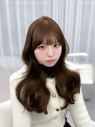 ロング カラー 韓国ガーリーヘア🎀 Sayaka🤍のヘアスタイル