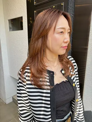 ミディアム 大西 柚羽のヘアスタイル