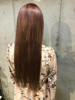 ロング カラー 藤原 ちひろのヘアスタイル