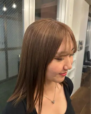 セミロング カラー fifth原宿 今村圭一のヘアスタイル