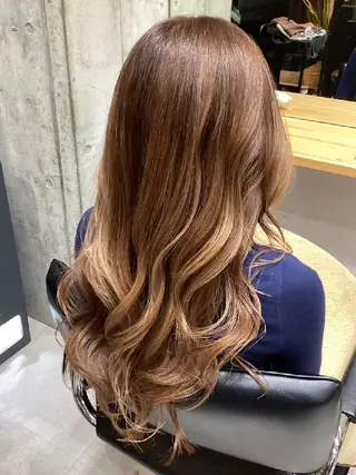 ロング カラー ヘアアレンジ/柔らか 艶カラー/AKARIのヘアスタイル
