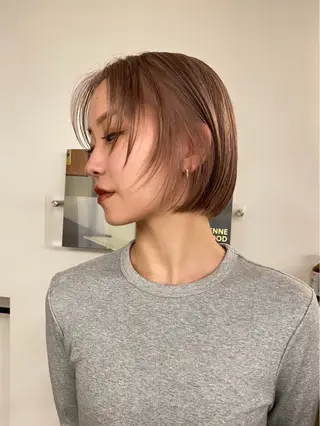 ショート カラー 透明感カラー/中崎町 fukaのヘアスタイル
