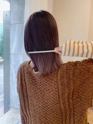 ミディアム カラー yupi🐈⬛ レイヤー/パーマのヘアスタイル