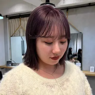 ミディアム 盛れる透明感カラー・ momokaのヘアスタイル