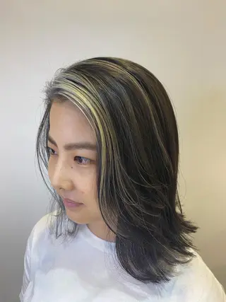 ミディアム カラー シールエクステ⭐️ オオミタクヤのヘアスタイル