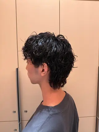 ショート パーマ メンズ 艶髪/ロングモデル 募集🫧terukaのヘアスタイル
