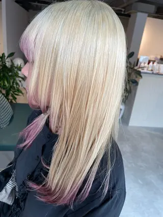 ロング カラー 💎韓国カラー Giness坂下巧のヘアスタイル