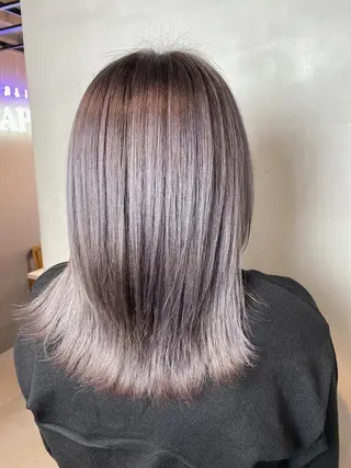 セミロング カラー yuuka🌻 ハイライト/艶カラーのヘアスタイル