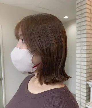 ミディアム カラー レイヤー×髪質改善 hinanoのヘアスタイル