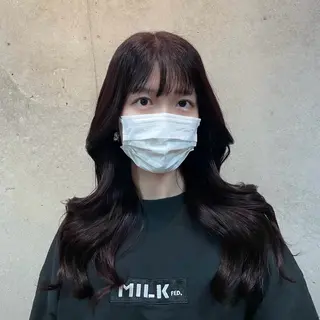 ロング カラー ヘアアレンジ たけうち みずきのヘアスタイル