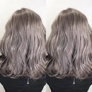 セミロング カラー 似合わせ/ブリーチ カラー.岡田友仁のヘアスタイル