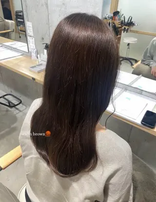 セミロング 髪質改善/美髪矯正/ つやカラー楓のヘアスタイル
