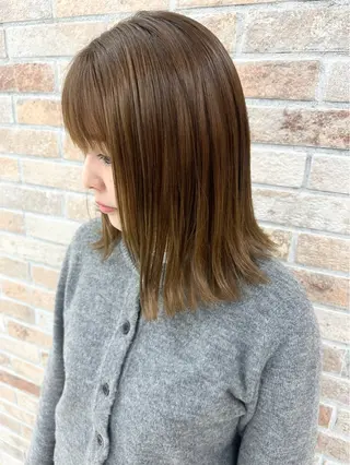 セミロング カラー 齋藤 らいのヘアスタイル