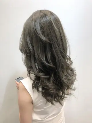 セミロング カラー グレージュ/髪質改善 Yamato.hのヘアスタイル