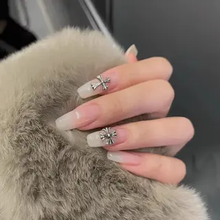ネイル フィルイン・深爪矯正 長さ出し🎀のネイルデザイン