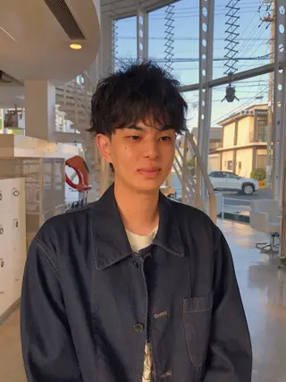 パーマ メンズ ショート／ボブ／レイ ヤーいくらまゆのヘアスタイル