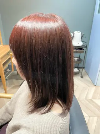 ミディアム ✨透明感カラー✨ ✨小顔カット✨山木のヘアスタイル