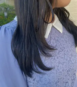 ロング カラー 透明感/ハイトーン ／レッドカラー🍓のヘアスタイル