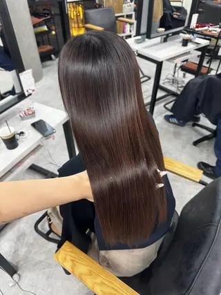 ロング パーマ 赤み無し柔らかカラー 【梅田】madokaのヘアスタイル