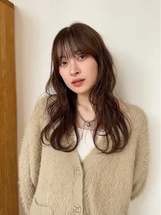 セミロング 柔らかブラウン/栄/ tomitaのヘアスタイル