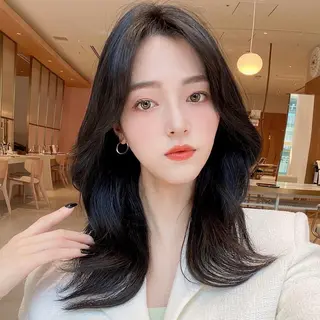セミロング 韓国くびれレイヤー 🇰🇷はづきのヘアスタイル