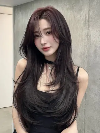 ロング はる🧚‍♀️髪質改 善🧼カラー/マツパのヘアスタイル