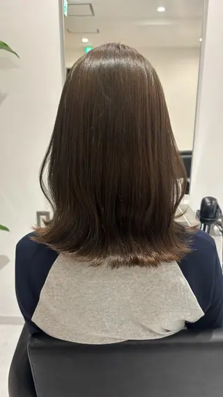 セミロング カラー 🎀透明感× 赤み消し🎀正源のヘアスタイル