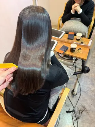 セミロング カラー 髪質改善【縮毛矯正】 No.1りょうかのヘアスタイル