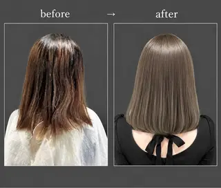 セミロング カラー 雰囲気引き出す ✨大人レディのヘアスタイル